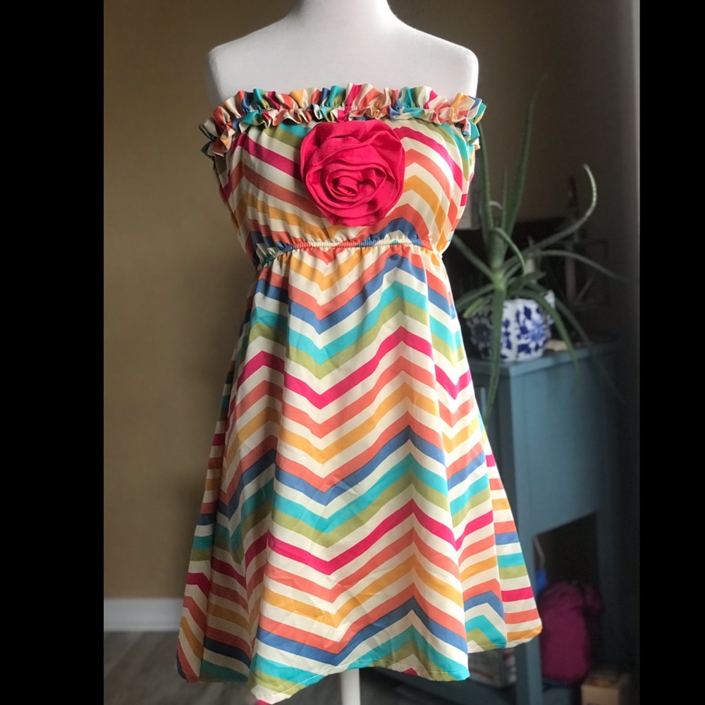 Judith March dress NWT rainbow small anthropology